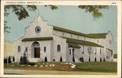 Catholic Church Endicott, NY Postcard Postcard