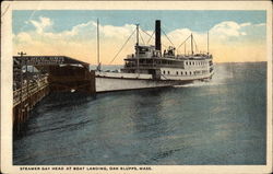 Steamer Gay Head at Boat Landing Postcard