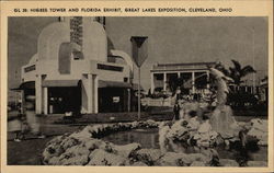 Higbee Tower and Florida Exhibit - Great Lakes Exposition Postcard