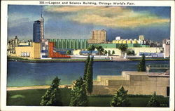 Lagoon and Science Building, Chicago World's Fair Postcard