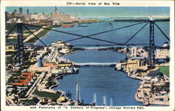 Aerial View of Sky Ride - Chicago World's Fair Postcard