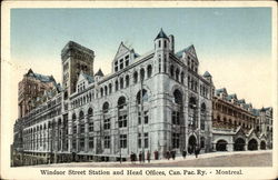 Windsor Street Station and Head Offices, Canadian Pacific Railway Postcard