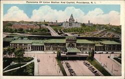 Panorama of Union Station and Capitol Postcard