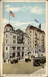 Maryland Theatre and Hotel Kernan Postcard