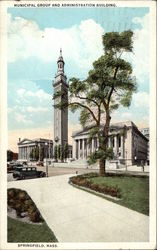 Municipal Group and Administration Building Springfield, MA Postcard Postcard