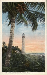 Old Cape Florida Light Postcard