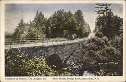 Short Bridge, Rindge Road East Jaffrey, NH Postcard Postcard
