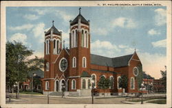 St. Philips Church Battle Creek, MI Postcard Postcard
