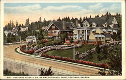 Portland Heights on the way to Council Crest Postcard