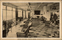 Marine Sun Deck, Colton Manor Postcard