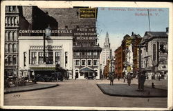 Broadway, Cor. Washington St Postcard
