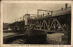 Cantilever Draw, New Portland-South Portland Bridge Postcard