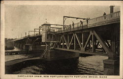 Cantilever Draw, New Portland-South Portland Bridge Maine Postcard Postcard
