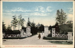 Entrance Smith Estate, Along Woonsocket Road Postcard
