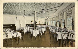 Interior, Young Brothers Cafe, Main and West Central Avenue Postcard