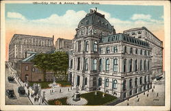 City Hall & Annex Boston, MA Postcard Postcard