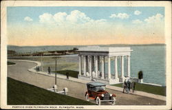 Portico Over Plymouth Rock Postcard