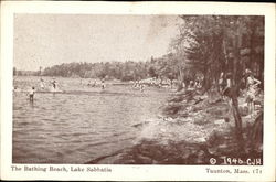The Bathing Beach, Lake Sabbatia Postcard