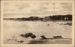 A Shore View Monument Beach, MA Postcard Postcard