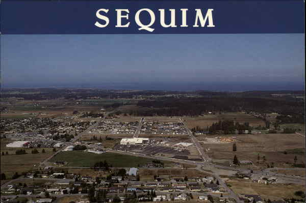 Aerial View of Town Sequim, WA