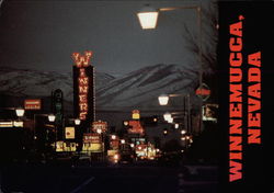 View of Town at Night Winnemucca Nevada Dave Titmus