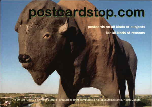 World's Largest Buffalo Jamestown, ND Post Card Clubs & Collecting
