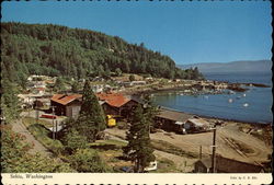 Village and Harbor Sekiu, WA Postcard 