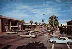 Busy Street in Palm Springs Postcard