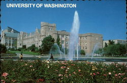 University of Washington - The Joseph Drumheller Fountain Postcard