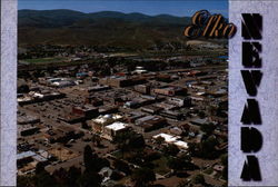 Aerial VIew of City Elko, NV Postcard Postcard