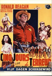 Cinq Jours de Terreur Starring Ronald Reagan Postcard