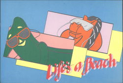 Life's A Beach - Gumby & Pokey by Art Clokey 1986 Postcard