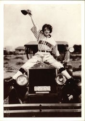 Clara Bow and Moon automobile, Los Angeles 1926 Postcard