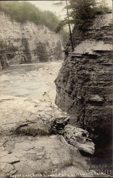 Sugar Loaf Rock, Lower Falls, Letchworth State Park Castile New York