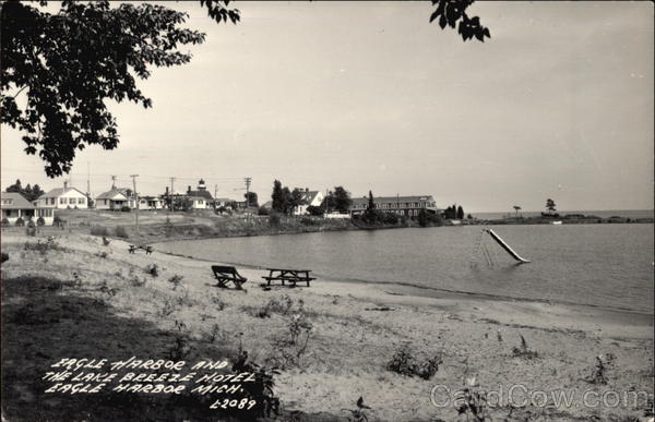 Harbor and the Lake Breeze Hotel Eagle Harbor Michigan