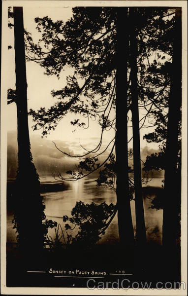 Sunset on Puget Sound Washington