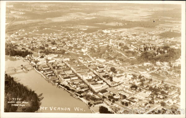 Aerial View of Mt. Vernon Mount Vernon Washington