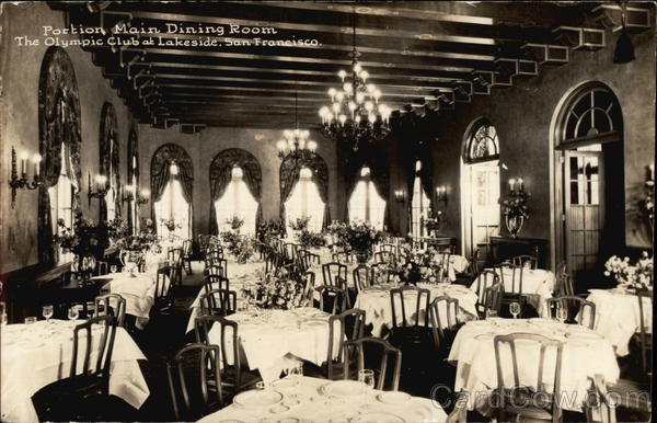 Portion Main Dining Room, The Olympic Club at Lakeside San Francisco California