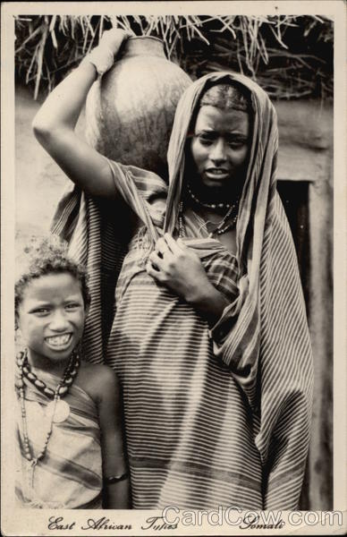 Woman and Child in Traditional Dress Somalia Africa