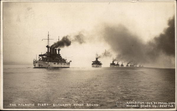 The Atlantic Fleet Entering Puget Sound Navy