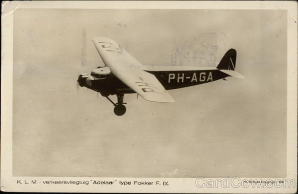 K.L.M. Verkeersvliegtuig Adelaar Aircraft