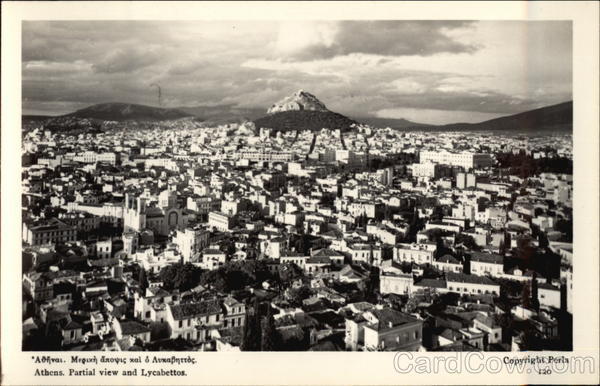 View of City and Lycabettos Athens Greece Greece, Turkey, Balkan States