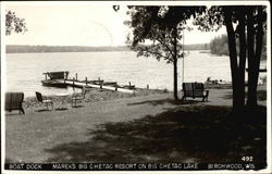Marek's Big Chetac Resort on Big Chetac Lake - Boat Dock Postcard