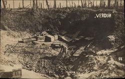 Cleaning Up After the Battle of Verdun Postcard