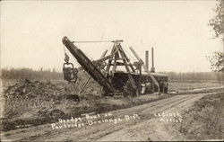 Dredge Boat on Partridge Drainage District Postcard