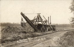 Dredge Boat on Partridge Drainage District Chillicothe, IL Postcard Postcard