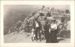 Family on Mountain Top Postcard