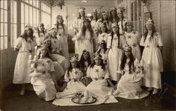 Girls Dressed for a Party Postcard