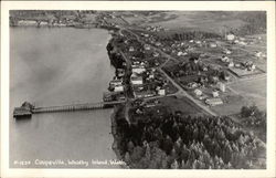 Aerial View of Coupeville, Whidbey Island Postcard