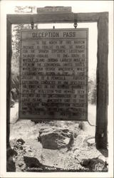 Historical Marker, Deception Pass Postcard